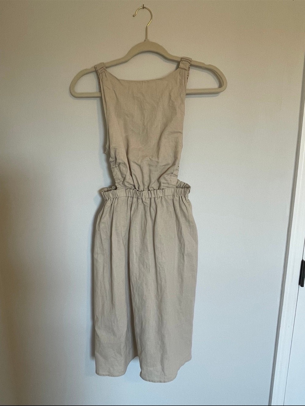 Petal & Pup Cream Open-Back Ruffle-Strap Sundress - Picture 4 of 6